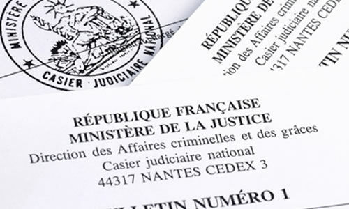 Lien vers Extrait de casier judiciaire