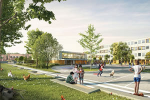 Photo non contractuelle du projet de rénovation du collège des rouges barres